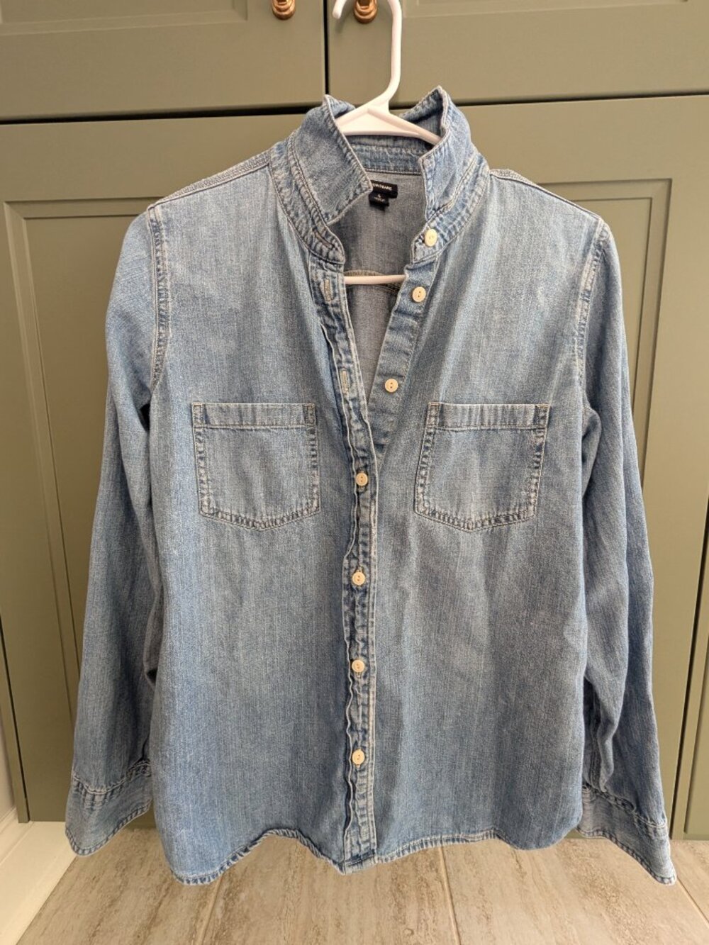 J.Crew chambray button up shirt, size 6